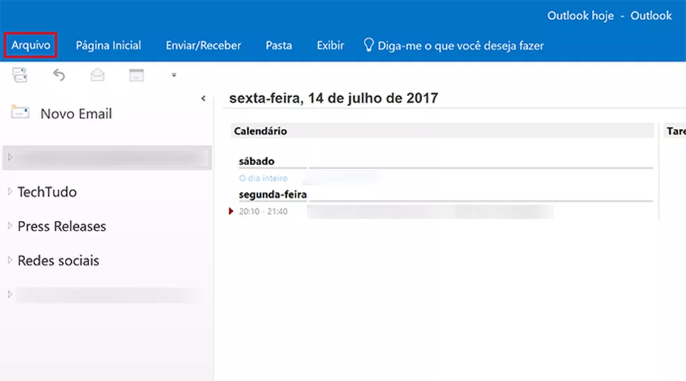 Outlook 2016 permite que usuário salve cópias de e-mail facilmente — Foto: Reprodução/Elson de Souza